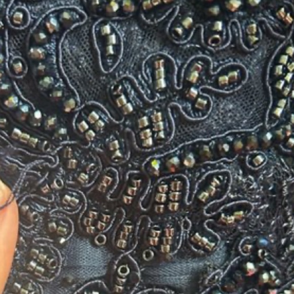 NWT MAC DUGGAL EMBELLISHED PLUNGE NECK PUFF SLEEVE A LINE GOWN 20283 - Picture 16 of 16